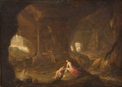 Peyzajda Yıkanan Periler by Cornelis van Poelenburch