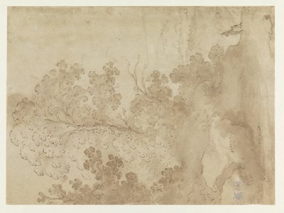 Ağaçlar ile tepelik manzara by Cornelis van Poelenburch
