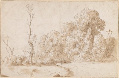 Ormanlık bir manzara by Cornelis van Poelenburgh or Poelenburch