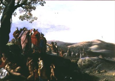 Musa Kayalardan Su Vuruyor by Cornelis van Poelenburgh or Poelenburch