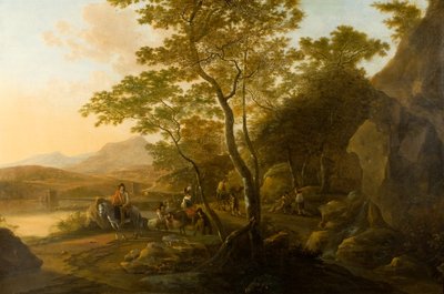 Figürlü Manzara, c.1655-1710 (tuval üzerine yağlı boya) by Cornelis van Swanenburgh