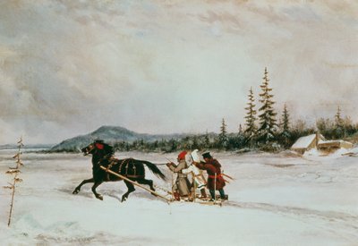 Sakinler Kızak, c.1855 by Cornelius Krieghoff