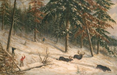 Av Geyiği (petrol) by Cornelius Krieghoff