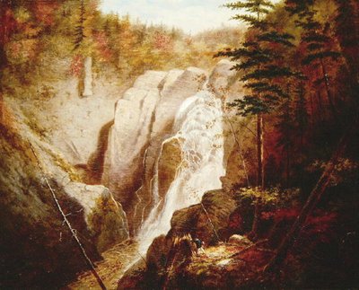 St. Anne"s Şelalesi, Kanada by Cornelius Krieghoff