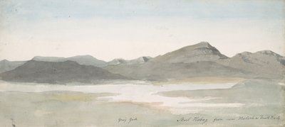Craig Goch, Moel Hebog, Kuzey Galler, yak. 1802. by Cornelius Varley