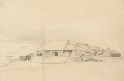 Yığın Oluşturuculu Çiftlik Binaları by Cornelius Varley