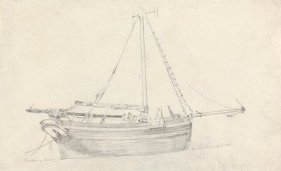 Scarborough Balıkçı Gemisi "Providence" by Cornelius Varley