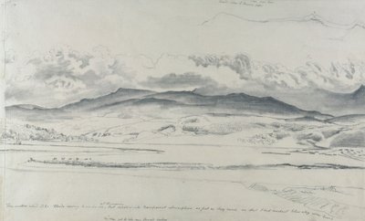Galler'de Dağ Panoraması, Cader Idris by Cornelius Varley