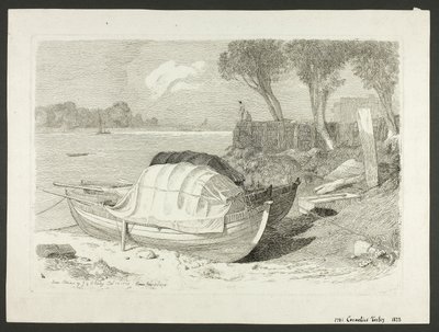 Kıyı Tekneleri by Cornelius Varley