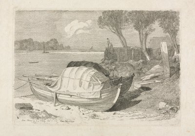 İki Sahilli Balıkçı Teknesi, 1809. by Cornelius Varley