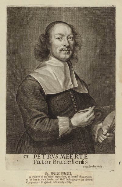 Peter Meert, Flaman ressam. Cornelis van Caukercken tarafından gravür by Cornelius van Caukercken