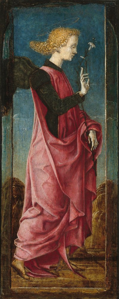 Başmelek Gabriel [orta sol panel], c. 14701480. by Cosmè Tura