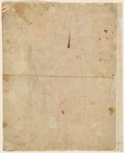 Saint George Başkanı ve Mimari Planlar (ters) by Cosmas Damian Asam