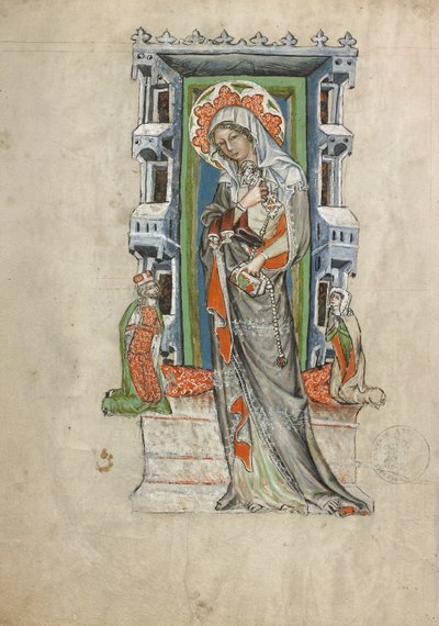 Silezya Aziz Hedwig ile Liegnitz Dükü Ludwig I ve Brieg ve Düşes Agnes by Court workshop of Duke Ludwig I of Liegnitz and Brieg