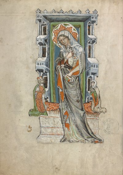 Silezya Aziz Hedwig ile Legnica Dükü Ludwig ve Brieg ve Düşes Agnés by Court workshop of Duke Ludwig I of Liegnitz and Brieg