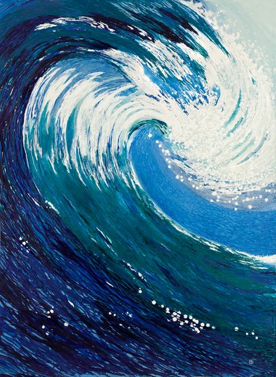 Water of life, 2023 (pamuklu bez kağıt üzerine akrilik mürekkep) by Courtenay Kusitor