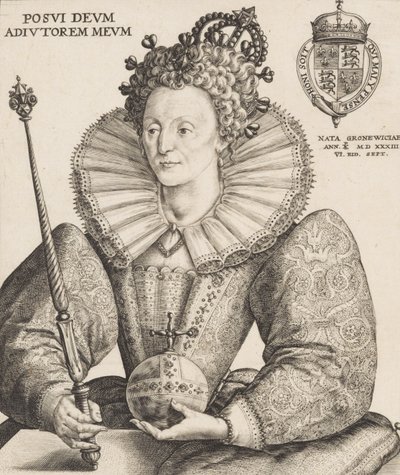 Kraliçe I. Elizabeth, 1592. by Crispijn de Passe I