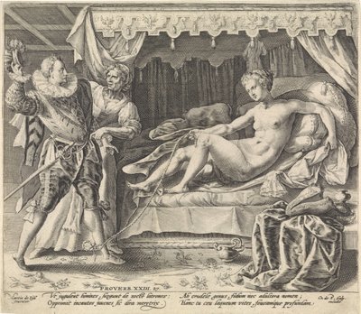 Bir fahişeyi ziyaret eden adam by Crispijn van de Passe (I)