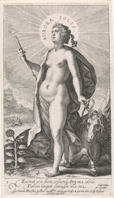 Sabah Aurora Solis (nesne üzerindeki başlık) Günün Dört Zamanı (dizi başlığı) by Crispijn van de Passe (I)