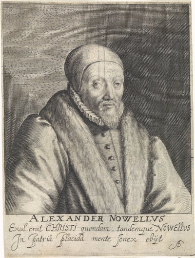 Portret van Alexander Nowell by Crispijn van de Passe (I)