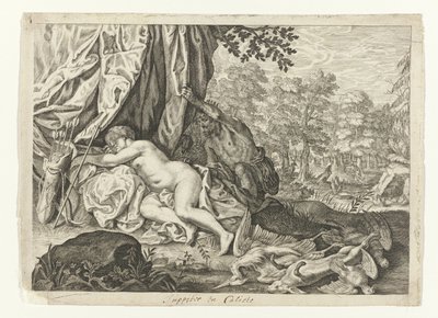 Jüpiter ve Callisto Metamorfosen van Ovidius (dizi adı) by Crispijn van de Passe (II) (attributed to)