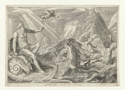 Neptunus bir araya geldi de tritons Metamorfosen van Ovidius (dizi başlığı) by Crispijn van de Passe (II) (attributed to)