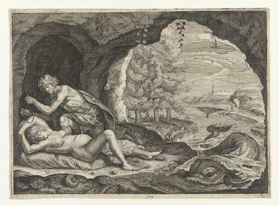 Peleus uyuyan Thetis