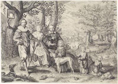 Guy Michel Lejay ve ailesinin portresi by Crispijn van de Passe (II)