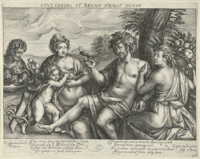 Bacchus, Venüs ve Ceres arazide Ceres ve Bacchus olmadan soğuk Venüs (nesnedeki başlık) by Crispijn van den Queborn