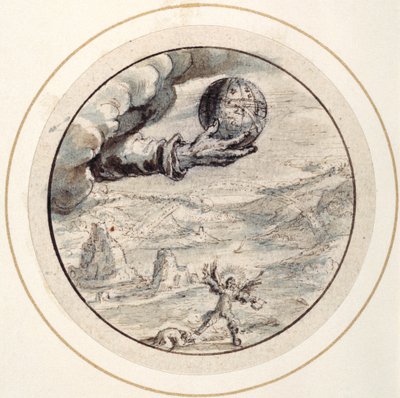 Gök Küreli El, 17. yüzyılın başları (gri ve kahverengi yıkamalı kalem ve kahverengi mürekkep ve beyaz gövde rengi) by Crispin I de Passe
