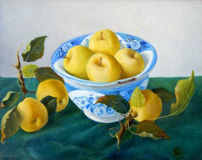 Mavi Kasedeki Elmalar, 2014 by Cristiana Angelini