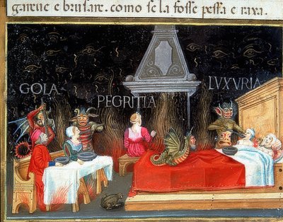 Şehvetli, açgözlü ve tembellerin cezası by Cristoforo De Predis