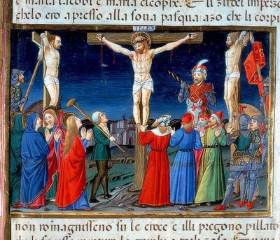 Çarmıhtaki İsa (c.121r). 1476 by Cristoforo De Predis