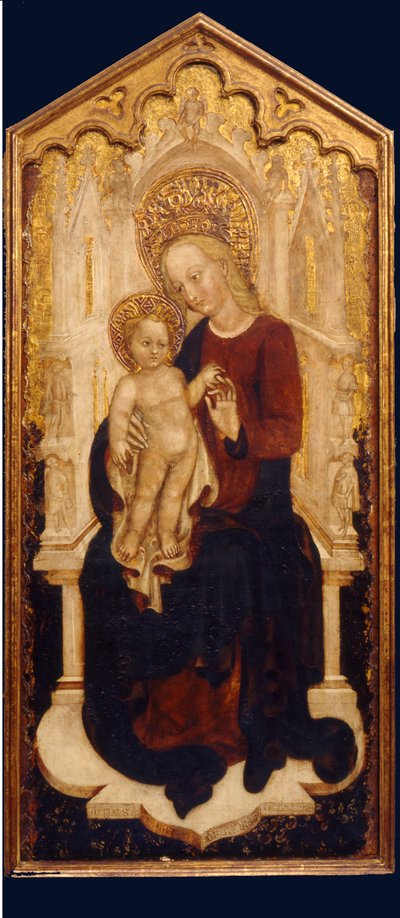 Bakire ve Çocuk Enthroned by Cristoforo Moretti