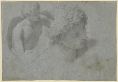 Bir gencin iki çalışması, c.1600-10 by Cristoforo Roncalli