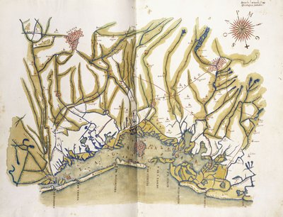 Venedik ve bölgesinin renkli haritası, c.1610 by Cristoforo Sabbadino