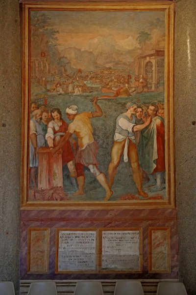 Çeşitli azizlerin şehit edilmesi ve sakat bırakılması (fresk) by Cristoforo & Tempesta Antonio (1555 1630) Roncalli