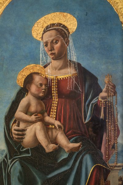 Bebek İsa ile Madonna, 2384571 detayı (panelde yağlı boya) by Cristoforo da Lendinara Canozzi or Canozi