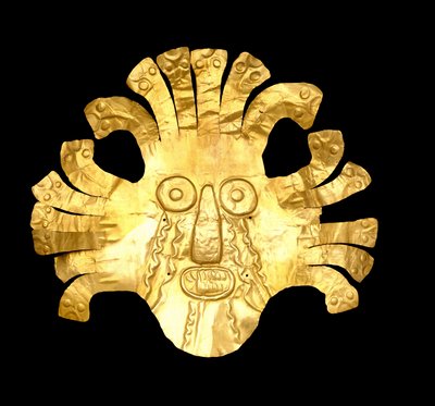 Başlık süsü, MÖ 400 - MS 600 (altın) by Culture Nazca