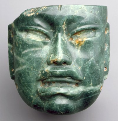 Maske, MÖ 900-400 (jadeit) by Culture Olmec