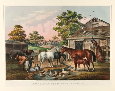 American Farm Yard - Sabah by Currier and Ives