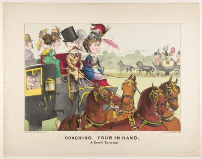 Koçluk - Dört Bir Arada - Büyük Bir Dönüş, 1876. by Currier and Ives