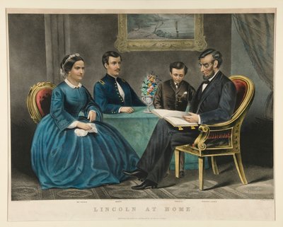 Lincoln Evde by Currier and Ives