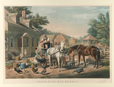 Pazara Hazırlanmak by Currier and Ives