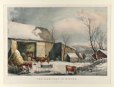 Kışın Çiftlik Bahçesi by Currier and Ives