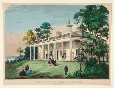 Washington Evi/ Vernon Dağı, VA by Currier and Ives