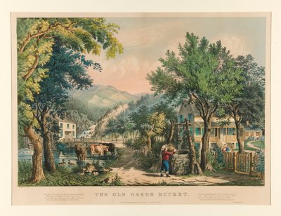 Eski Meşe Kova by Currier and Ives