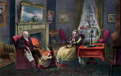 Dinlenme Mevsimi, Yaşlılık, 1868. by Currier and Ives