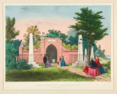 Washington Mezarı / Vernon Dağı, VA by Currier and Ives
