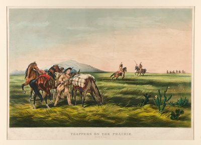 Çayırdaki Tuzakçılar / Barış mı Savaş mı? by Currier and Ives